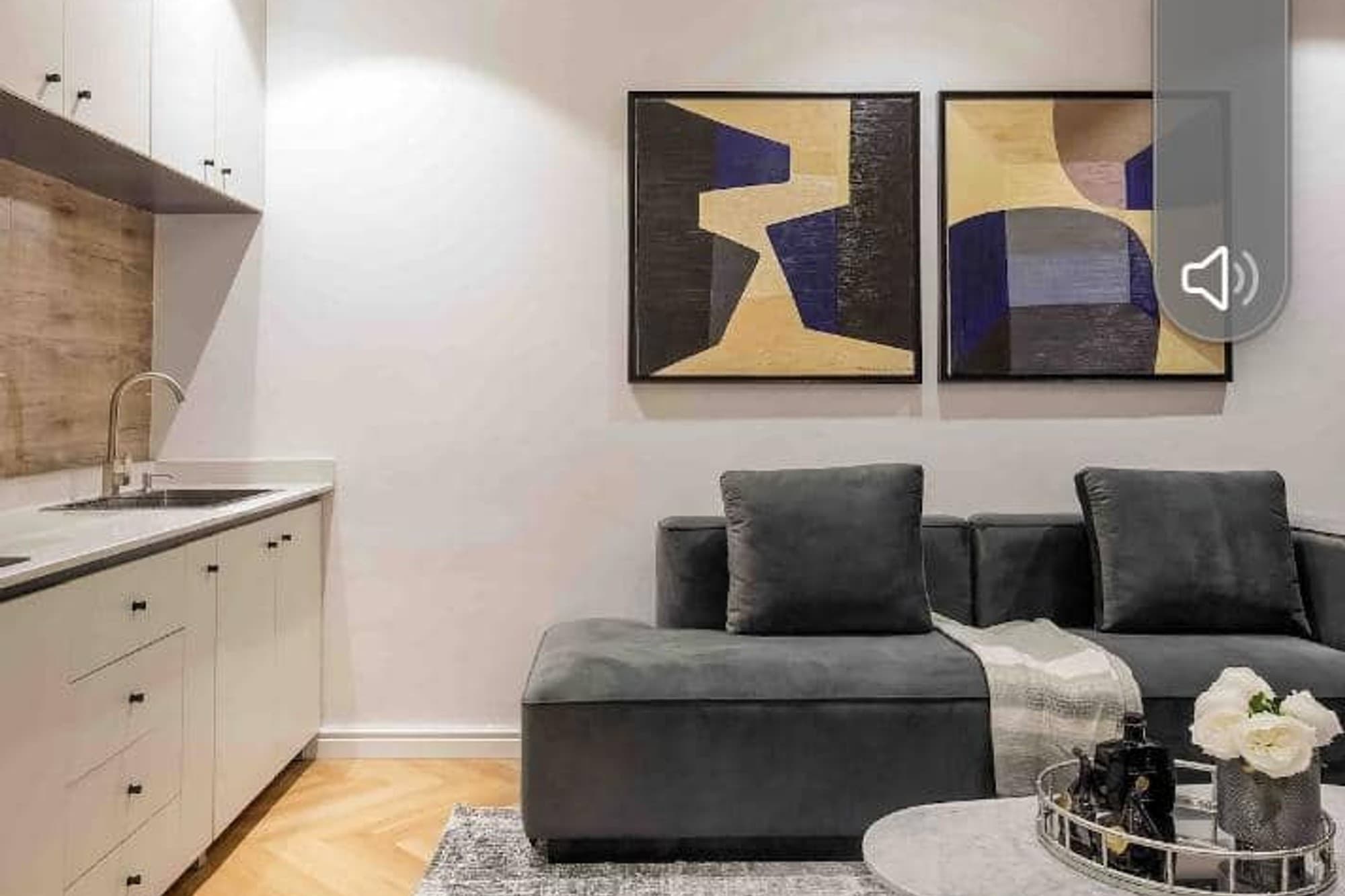 Executive Gray 1 Bedroom Apartment in Lekki